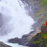 Dancing Waterfall Woman of Norway's Flåm Railway